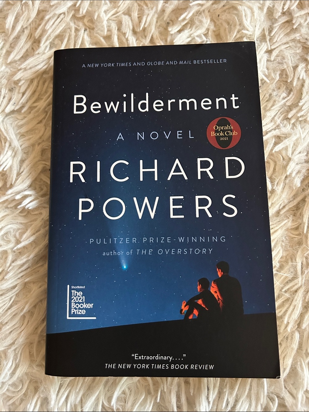 Bewilderment a novel by Richard Powers - Blue paperback, booker prize